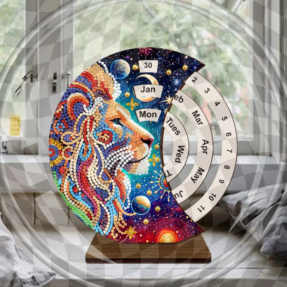 Wooden Special Shaped Flower Animal Lady 5D DIY Manual Rotating Calendar Diamond Painting Dial Moon Calendar for Home Decor
Wooden Special Shaped Flower Animal Lady 5D DIY Manual Rotating Calendar Diamond Painting Dial Moon Calendar for Home Decor