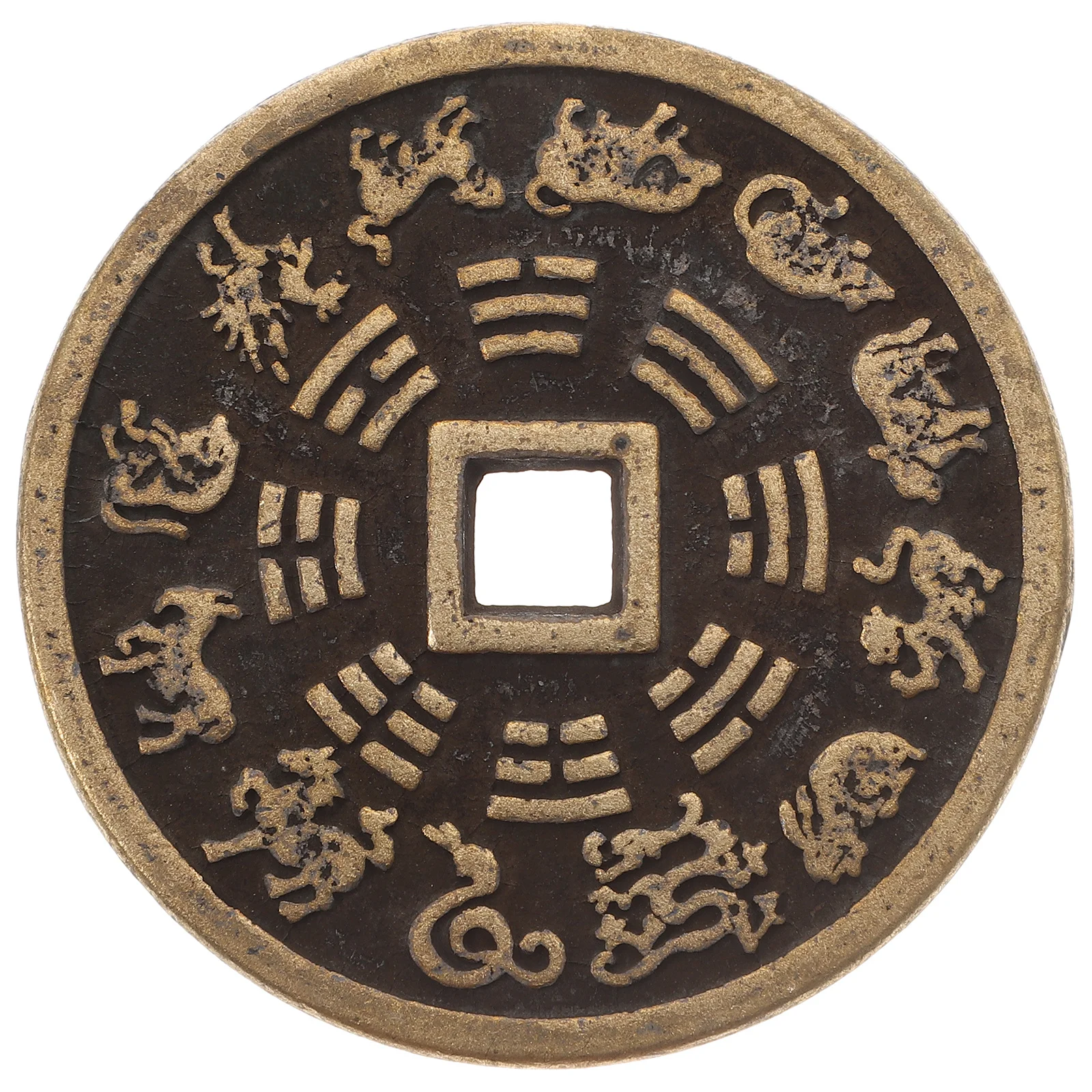 Chinese Zodiac Copper Divination Ancient Chinese Decorative Copper DIY Crafts Auspicious
Chinese Zodiac Copper Divination Ancient Chinese Decorative Copper DIY Crafts Auspicious