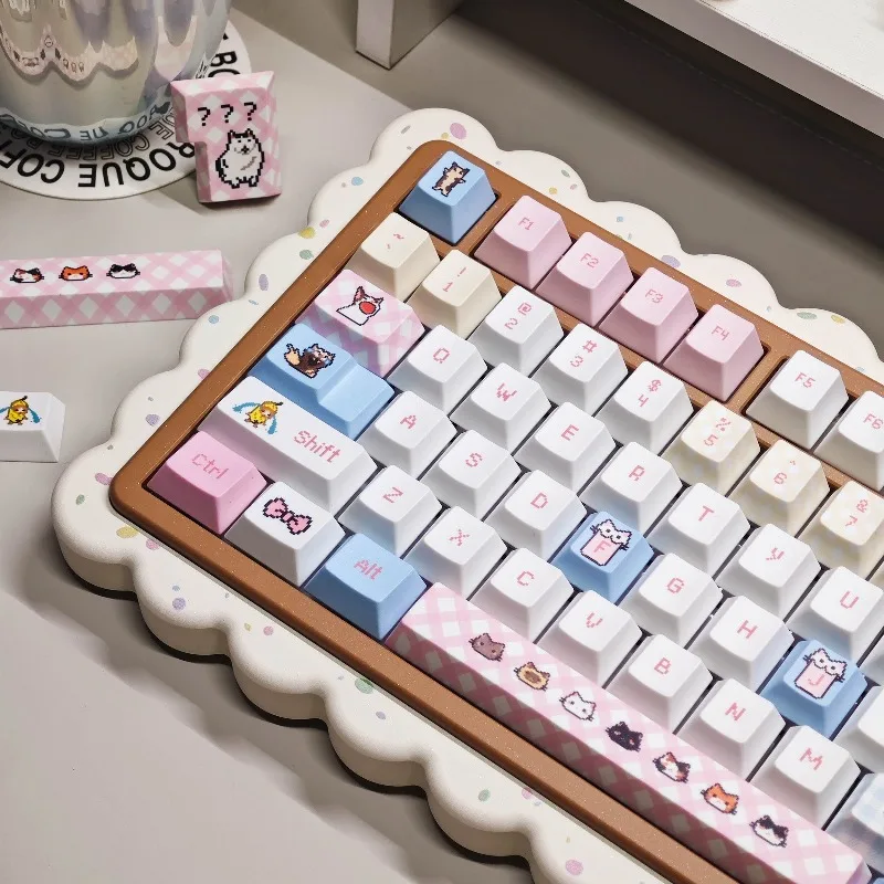 Cartoon Cat Theme Keycaps Set Customization PBT Sublimation Cherry Profile Keyboard Cap for Mechanical Keyboard Accessories
Cartoon Cat Theme Keycaps Set Customization PBT Sublimation Cherry Profile Keyboard Cap for Mechanical Keyboard Accessories