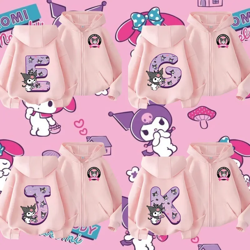 2025 Children's zipper hoodie Kouromi ABEDE letter Sanrio series cartoon printed boys girls Kawaii knit autumn and winter coat
2025 Children's zipper hoodie Kouromi ABEDE letter Sanrio series cartoon printed boys girls Kawaii knit autumn and winter coat