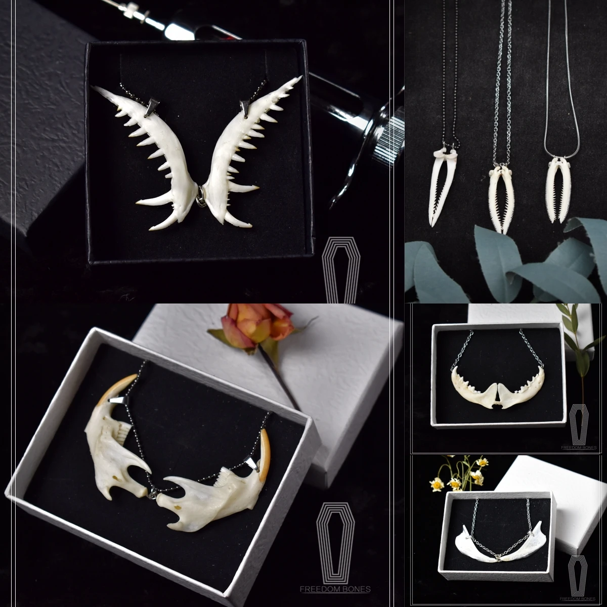 2104 Handmade Small Model Gothic Necklace Punk Style Bone Pendant for Men Women Alloy Chain Christmas Halloween Gift Party Goth
2104 Handmade Small Model Gothic Necklace Punk Style Bone Pendant for Men Women Alloy Chain Christmas Halloween Gift Party Goth
