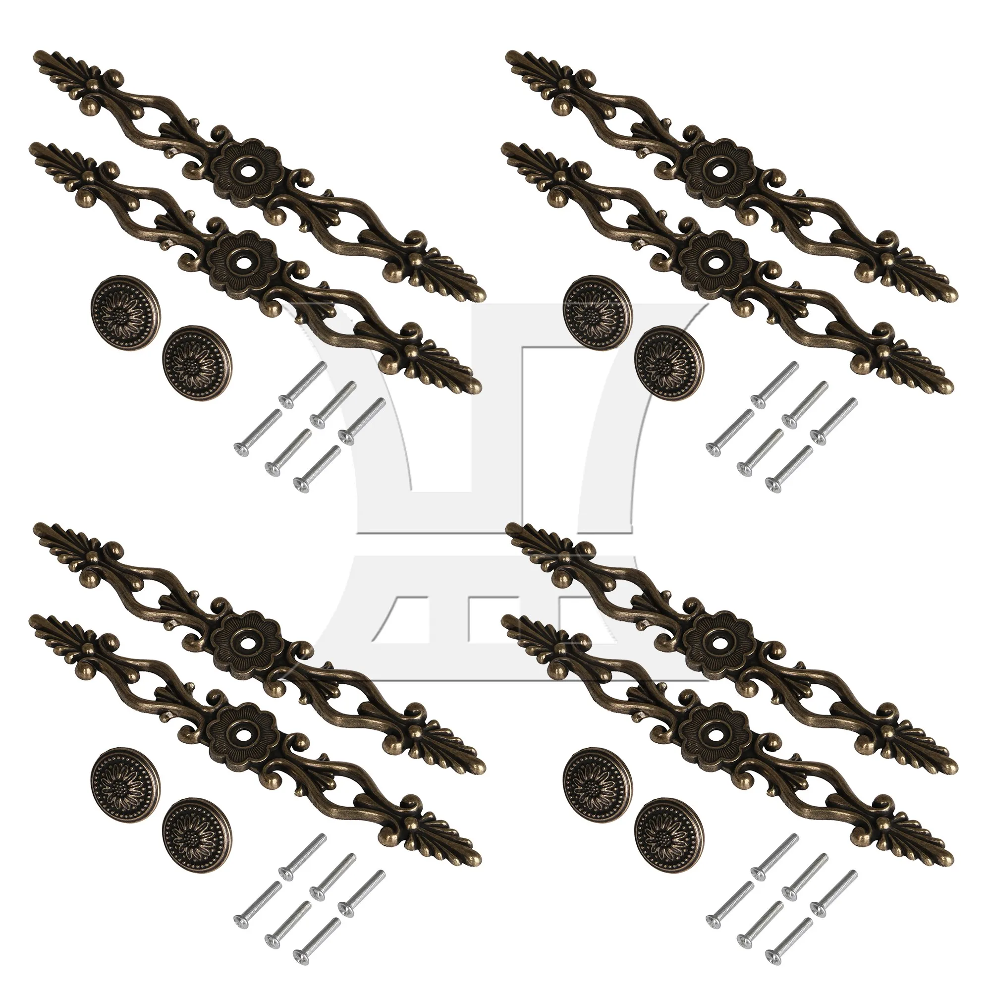 CNBTR 8 Pieces Antique Floral Kitchen Cabinet Door Drawer Pull Handles 22x2.9x2cm
CNBTR 8 Pieces Antique Floral Kitchen Cabinet Door Drawer Pull Handles 22x2.9x2cm