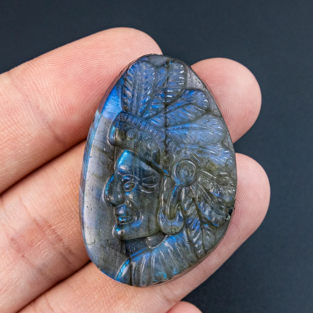 1Pcs 40X26X10mm Yellow Blue Flash Labradorite Indian Carved Pendant for Jewelry Making DIY Necklace Needlework
1Pcs 40X26X10mm Yellow Blue Flash Labradorite Indian Carved Pendant for Jewelry Making DIY Necklace Needlework