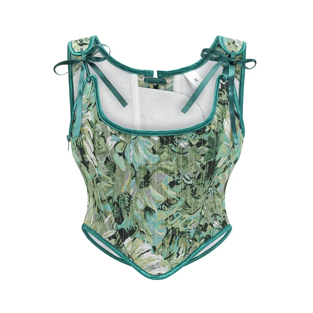 Green Floral Pattern Sexy Overbust Corset Top Women Vintage Bustiers & Espartilhos Steampunk Clothes Gothic Burlesque Costume
Green Floral Pattern Sexy Overbust Corset Top Women Vintage Bustiers & Espartilhos Steampunk Clothes Gothic Burlesque Costume