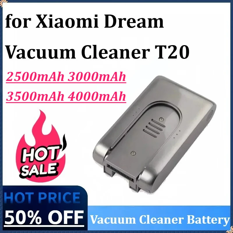 Новый обновленный аккумулятор для пылесоса 25,2 В 2500-4000 мАч для пылесоса Xiaomi Dream T20, сменный аккумулятор большой емкости
Новый обновленный аккумулятор для пылесоса 25,2 В 2500-4000 мАч для пылесоса Xiaomi Dream T20, сменный аккумулятор большой емкости