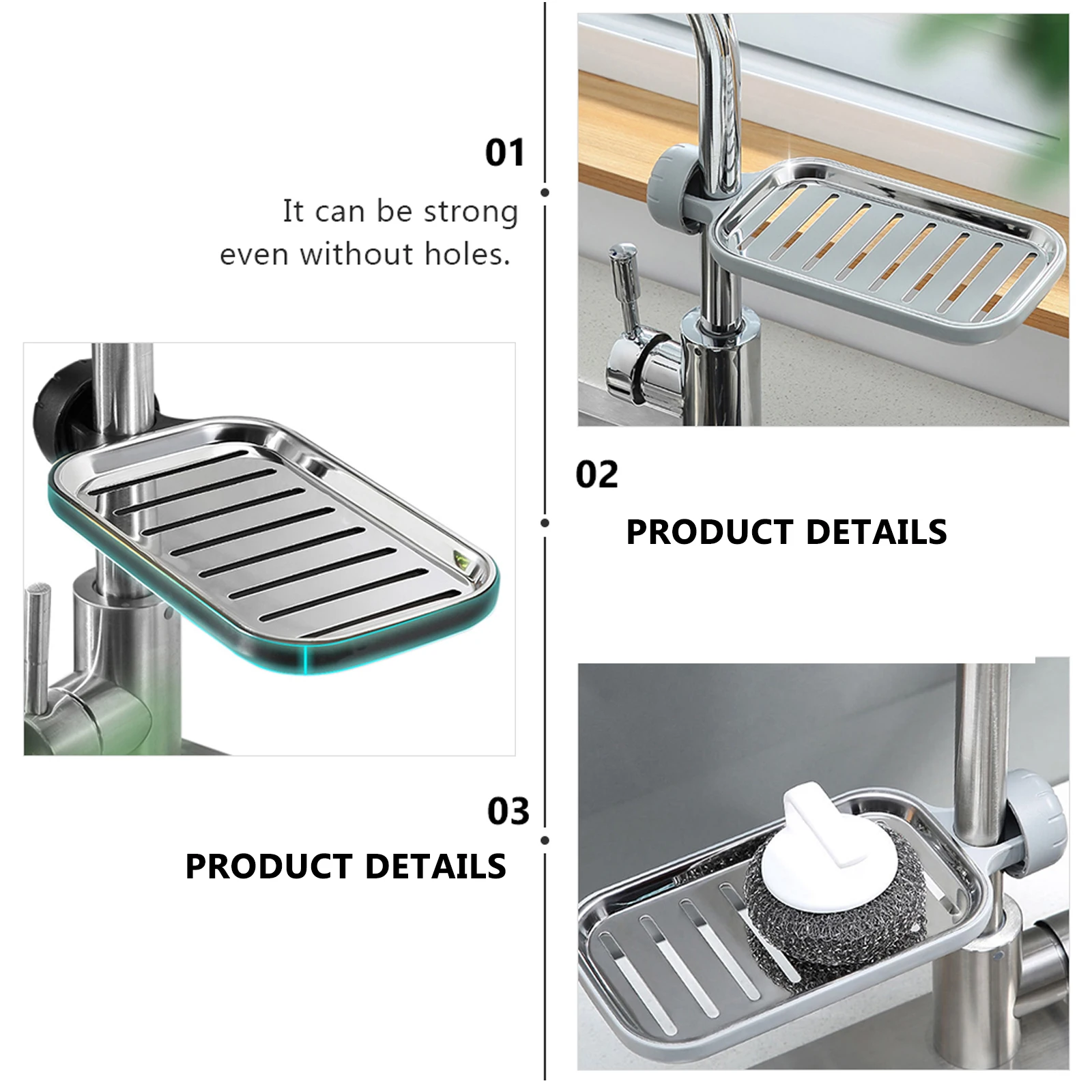 Stainless Steel Faucet Sponge Holder Sink Organizer Drainer Shelf Detachable Easy Installation Waterproof Moistureproof Stable
Stainless Steel Faucet Sponge Holder Sink Organizer Drainer Shelf Detachable Easy Installation Waterproof Moistureproof Stable