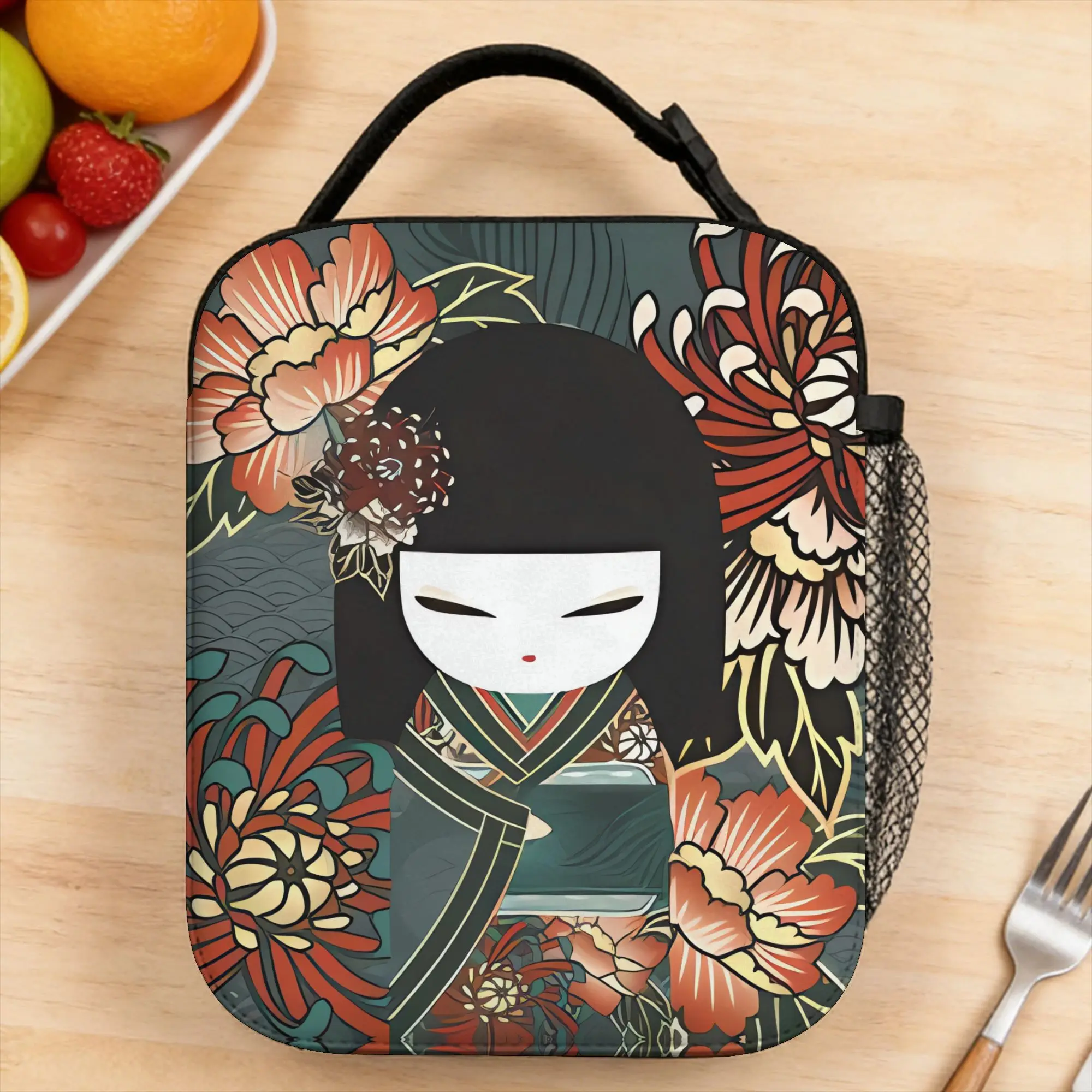 Kokeshi Doll Dark Floral Kimono Portrait Lunch Bag Fashion Lunch Box For Unisex Office Cooler Bag Oxford Thermal Lunch Bags
Kokeshi Doll Dark Floral Kimono Portrait Lunch Bag Fashion Lunch Box For Unisex Office Cooler Bag Oxford Thermal Lunch Bags