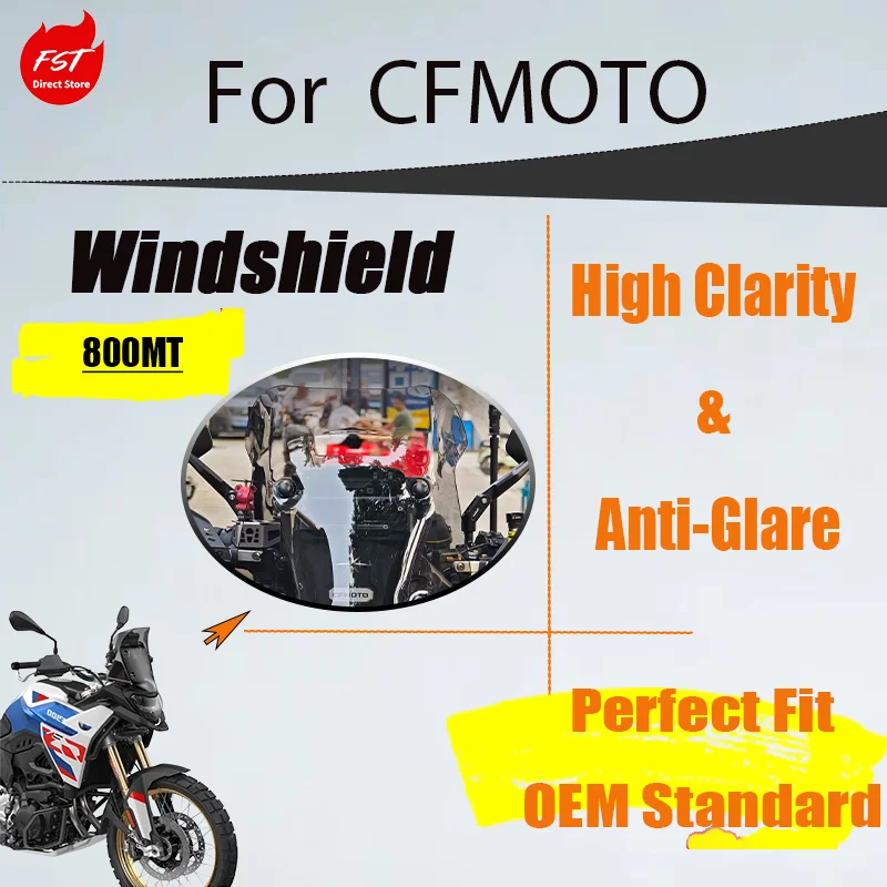 Off-Road Tall Windshield Compatible with CFMOTO 800MT, Adventure Front Wind & Rain Protection
Off-Road Tall Windshield Compatible with CFMOTO 800MT, Adventure Front Wind & Rain Protection