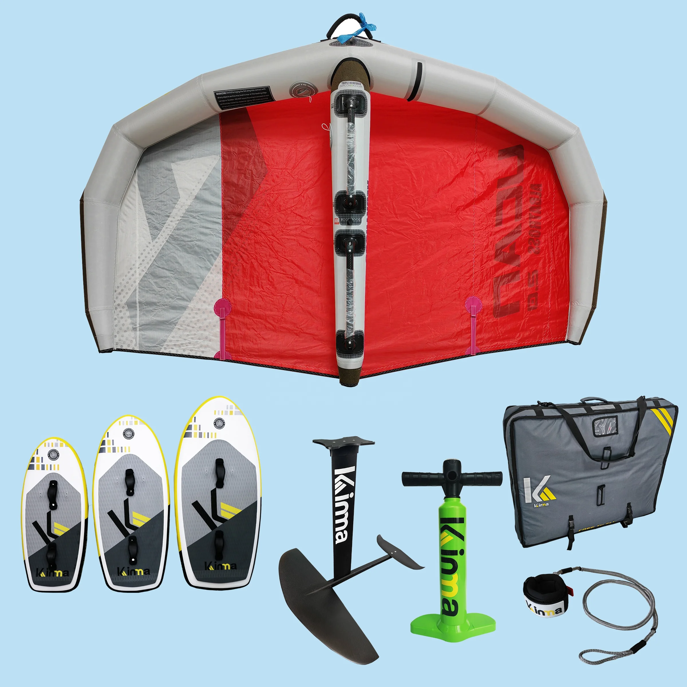 Kinma Factory Wholesale Hydrofoil Surfboard Set Inflatable Wing Board With Pump For Ocean Waters Surfing
Kinma Factory Wholesale Hydrofoil Surfboard Set Inflatable Wing Board With Pump For Ocean Waters Surfing