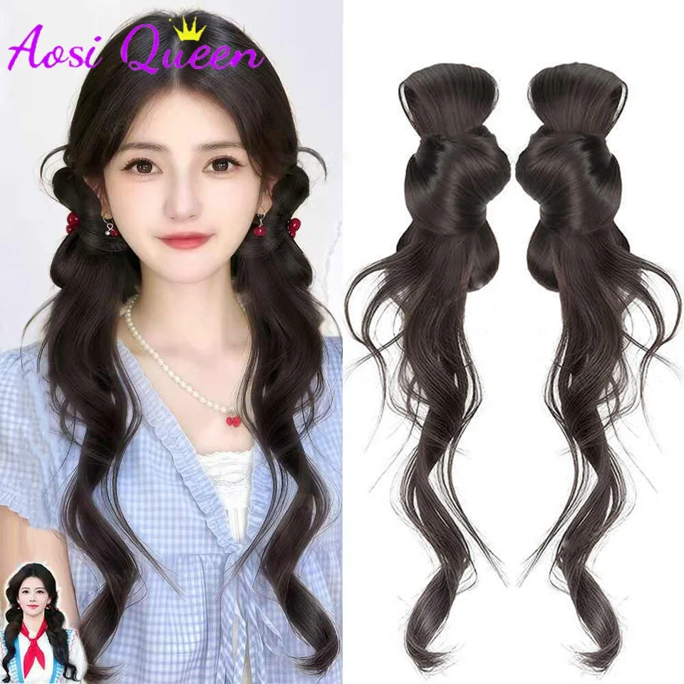 Synthetic Ponytail Wig for Women With Bow and Claw Clip, Double Ponytail, Natural and Versatile Braided Wig
Synthetic Ponytail Wig for Women With Bow and Claw Clip, Double Ponytail, Natural and Versatile Braided Wig