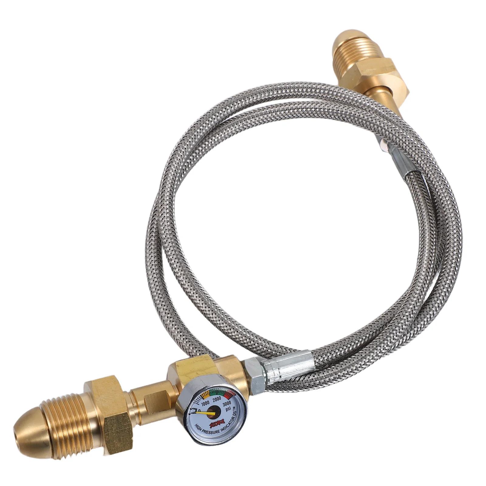 Argon Cylinder Adapter 5/8 Inch Male Thread Steel Braided Gas Hose 3000Psi Pressure Gauge For Welding Gas Supply Line
Argon Cylinder Adapter 5/8 Inch Male Thread Steel Braided Gas Hose 3000Psi Pressure Gauge For Welding Gas Supply Line