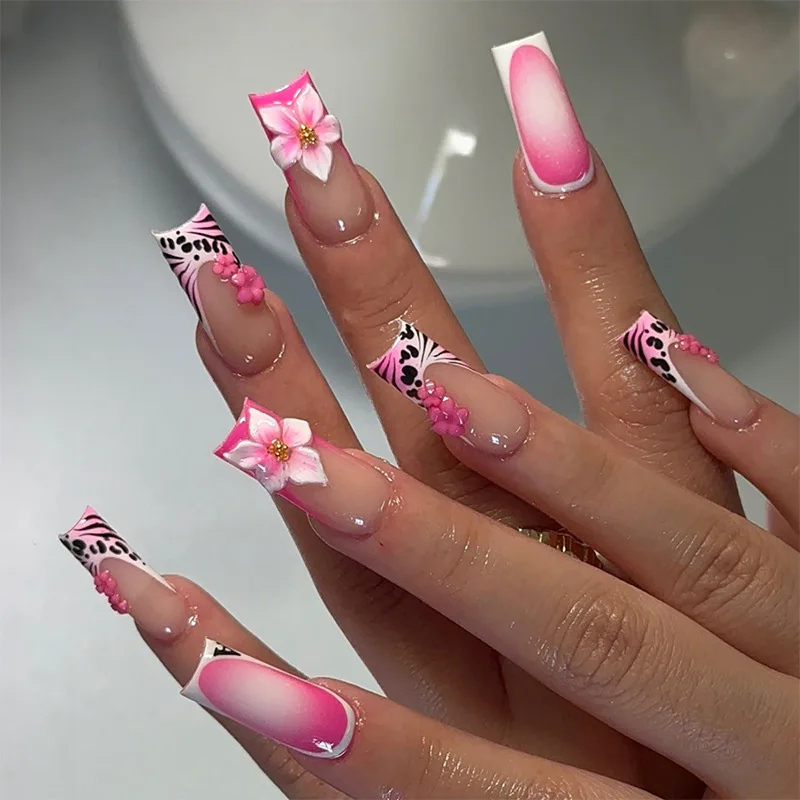 24 шт., набор накладных ногтей среднего квадрата с 3D цветочным леопардовым принтом, накладные ногти, носимые, с полным покрытием, советы по дизайну ногтей для девочек
24 шт., набор накладных ногтей среднего квадрата с 3D цветочным леопардовым принтом, накладные ногти, носимые, с полным покрытием, советы по дизайну ногтей для девочек