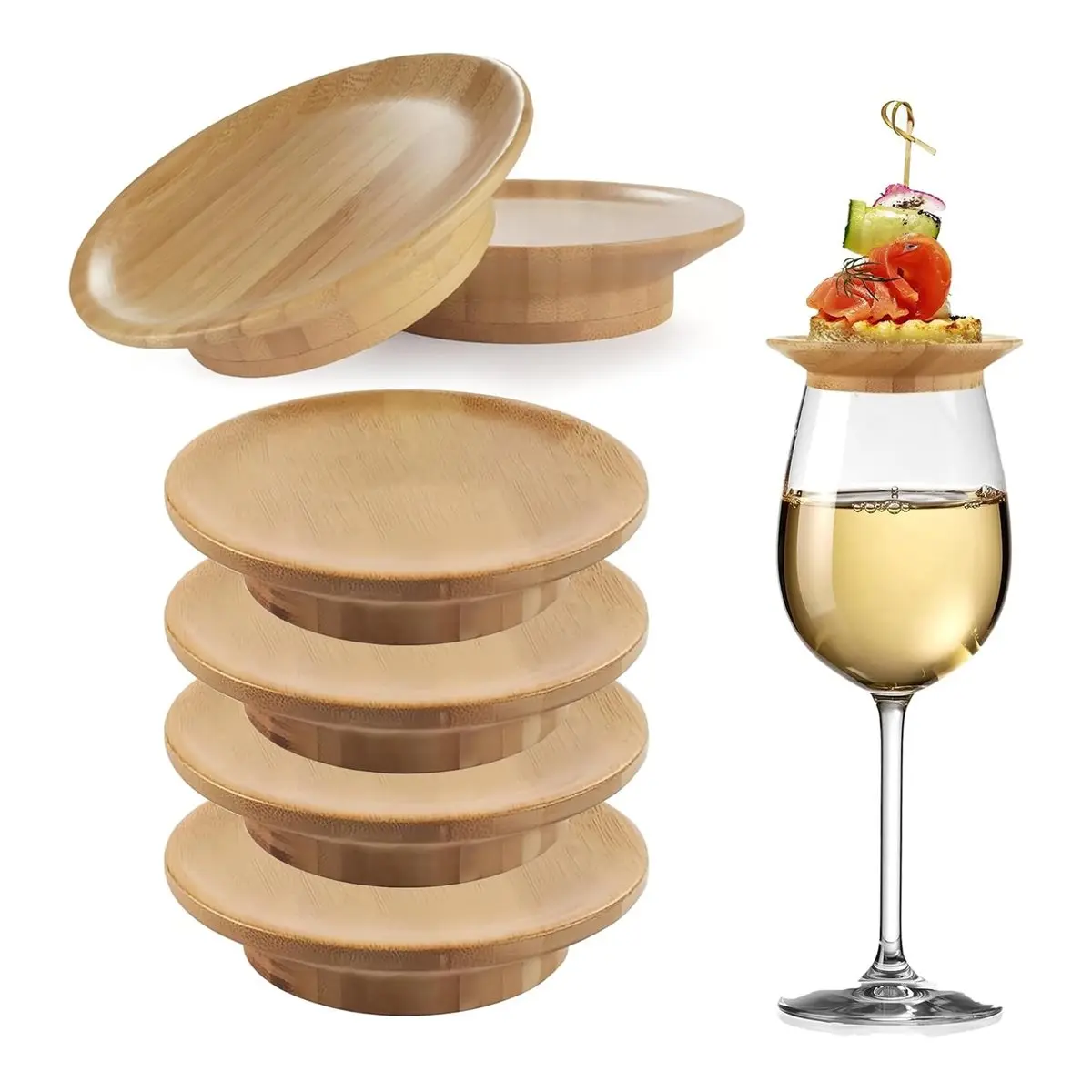 AA83 6Pcs Wine Glass Charcuterie Topper, Bamboo Wine Glass Topper Charcuterie Plate, Wine Glass Charcuterie Board Topper
AA83 6Pcs Wine Glass Charcuterie Topper, Bamboo Wine Glass Topper Charcuterie Plate, Wine Glass Charcuterie Board Topper