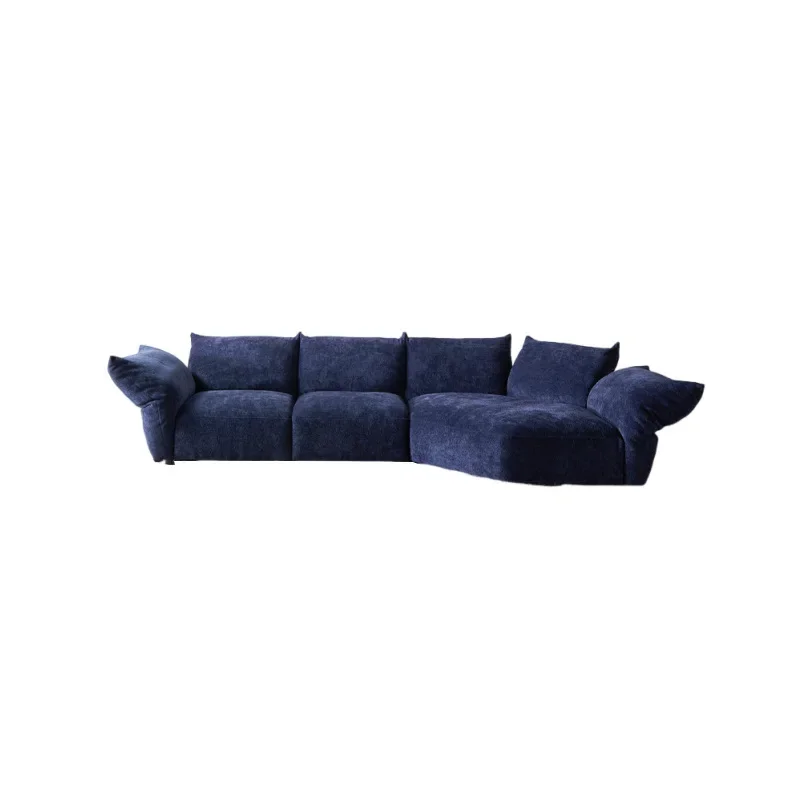 Full steel frame petal sofa fabric corner combination, Italian minimalist large chenille sofa
Full steel frame petal sofa fabric corner combination, Italian minimalist large chenille sofa