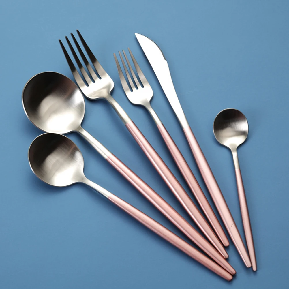 Stainless Steel Cutlery Set Pink Tableware For Home Restaurant Mirror Polish Flatware Utensils Kitchen Bar Tools
Stainless Steel Cutlery Set Pink Tableware For Home Restaurant Mirror Polish Flatware Utensils Kitchen Bar Tools