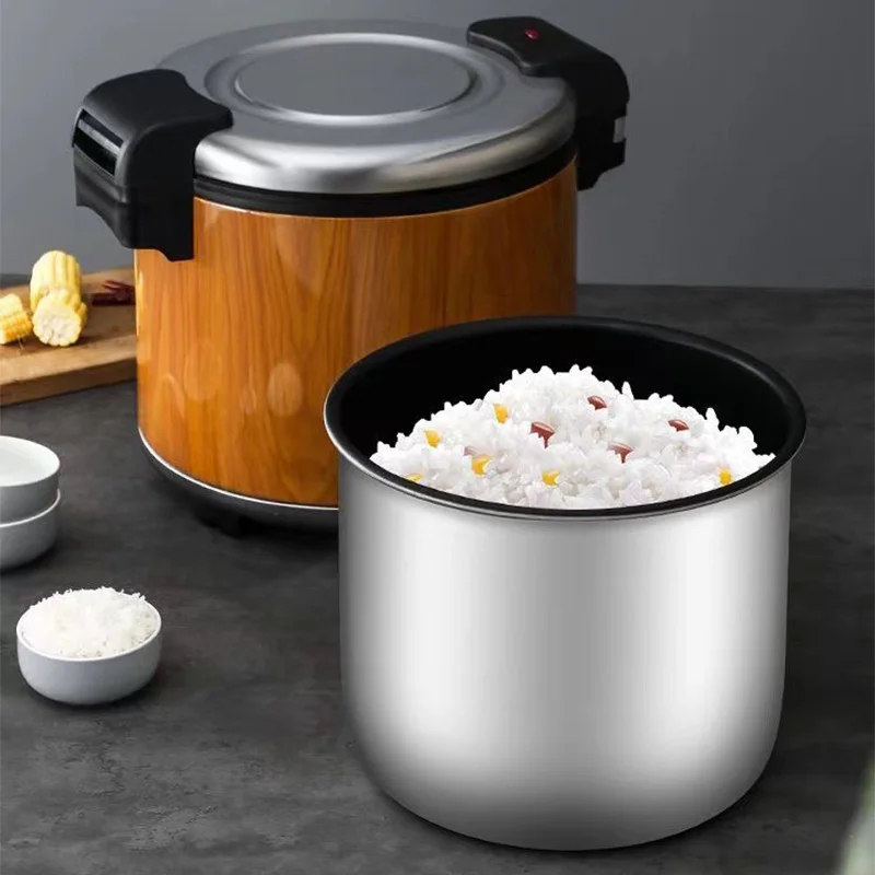 Rice Warmer 100W Commercial 23L Electric Heated Warmer, Stainless Steel Constant-Temperature Rice Cooker Wood-Grain Finish
Rice Warmer 100W Commercial 23L Electric Heated Warmer, Stainless Steel Constant-Temperature Rice Cooker Wood-Grain Finish
