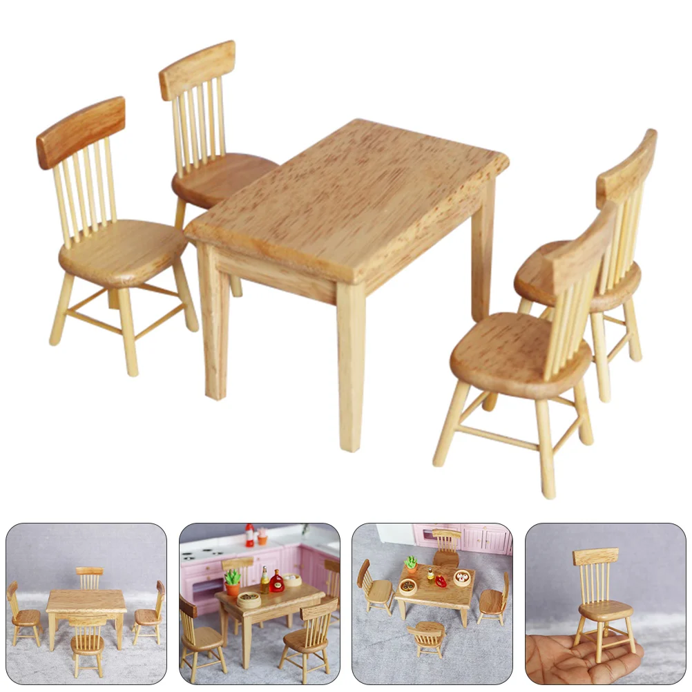 Mini Furniture Set Smooth Wood Material Children Playhouse Table Chair Accessories Bedroom Decor Simulated House Toy Mini
Mini Furniture Set Smooth Wood Material Children Playhouse Table Chair Accessories Bedroom Decor Simulated House Toy Mini