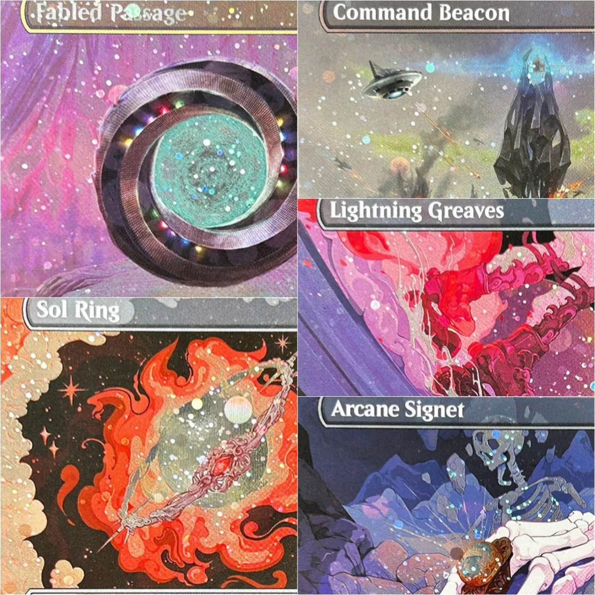 GalaxyFoil(sol ring/arcane signet)Magical Proxy Black Top Quality Proxy Playing Cards Gathering Board Game Deck Trading Cards
GalaxyFoil(sol ring/arcane signet)Magical Proxy Black Top Quality Proxy Playing Cards Gathering Board Game Deck Trading Cards