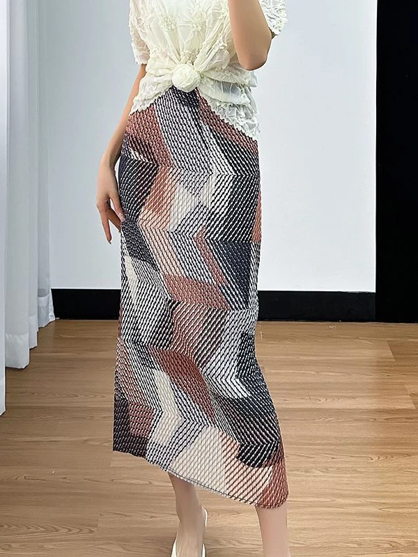 Elegant Diamond Print Elastic Waist A-Line Skirt Women Slimming High Waist Commuter Korean Style All-Season Long Skirt
Elegant Diamond Print Elastic Waist A-Line Skirt Women Slimming High Waist Commuter Korean Style All-Season Long Skirt