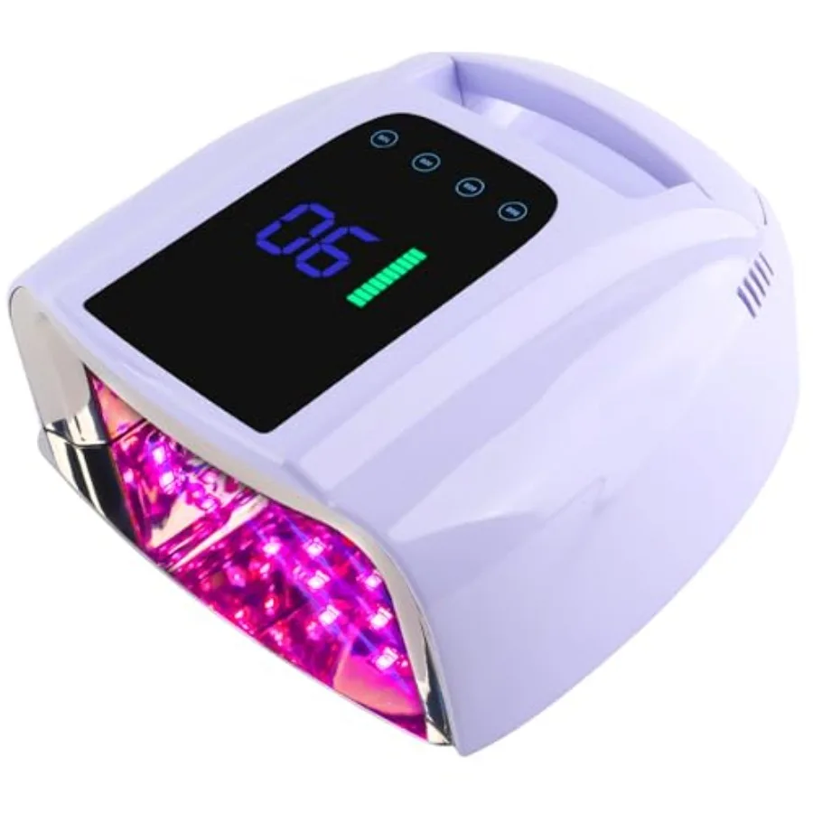 96W Rechargeable UV LED Nail Lamp Cordless UV Light for Nails with LCD Display Auto Sensor 4 Timer Setting and Smart Sensor Nai
96W Rechargeable UV LED Nail Lamp Cordless UV Light for Nails with LCD Display Auto Sensor 4 Timer Setting and Smart Sensor Nai