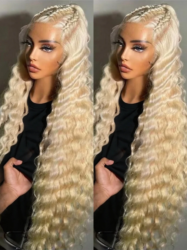40 42 Inch Curly 613 Honey Blonde Deep Wave 13x6 HD Lace Frontal Human Hair Wig Brazilian Transparent Colored Water Wave Lace Front Wigs For Women 300 High Density Wig With Babyhair Natural Hairline
40 42 Inch Curly 613 Honey Blonde Deep Wave 13x6 HD Lace Frontal Human Hair Wig Brazilian Transparent Colored Water Wave Lace Front Wigs For Women 300 High Density Wig With Babyhair Natural Hairline