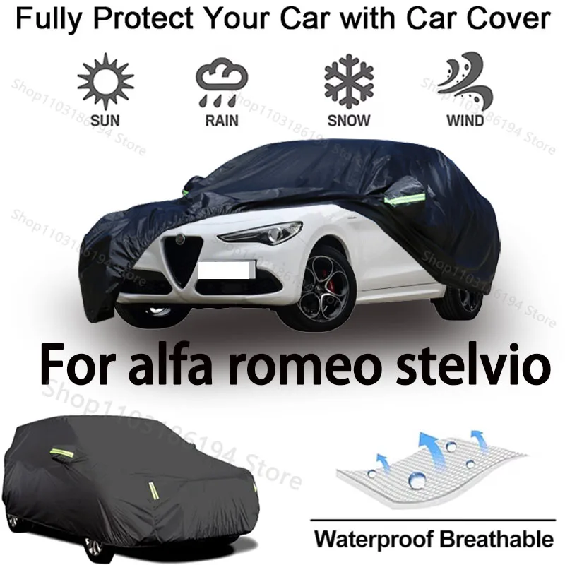 Full Car Cover For Alfa Romeo Stelvio Outdoor Protective Snowproof Sunshield Waterproof and Dustproof Automobile Accessories
Full Car Cover For Alfa Romeo Stelvio Outdoor Protective Snowproof Sunshield Waterproof and Dustproof Automobile Accessories