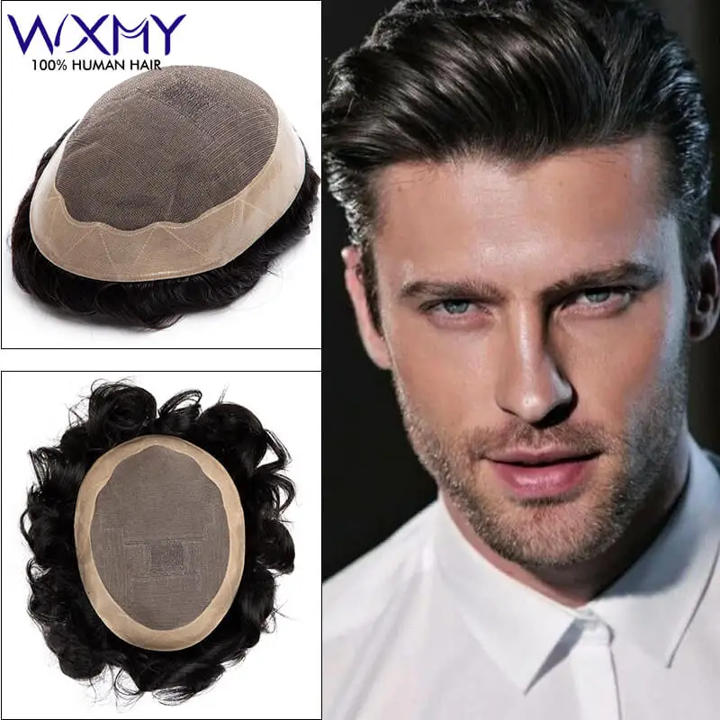 Mono & Silicone Microskin Toupee Men Male Hair Prosthesis 100% Natural Human Hair Wigs For Men Capybara Men's Wigs System Unit
Mono & Silicone Microskin Toupee Men Male Hair Prosthesis 100% Natural Human Hair Wigs For Men Capybara Men's Wigs System Unit