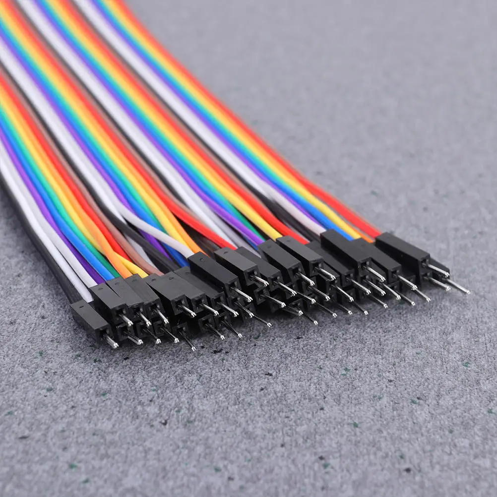 10Pcs Breadboard Jumper Wires 2.54mm 40 Pin Ribbon Cable 320Cm Male to Male Rainbow Cable for Development Board
10Pcs Breadboard Jumper Wires 2.54mm 40 Pin Ribbon Cable 320Cm Male to Male Rainbow Cable for Development Board