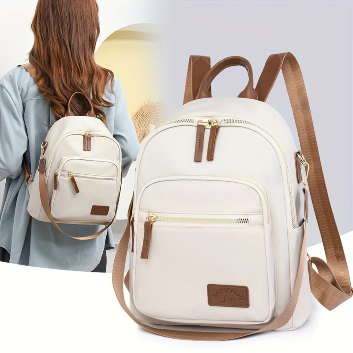 Fashionable Classic Backpack For Women, Versatile For Short Trips, Commuting Convertible Rucksack
Fashionable Classic Backpack For Women, Versatile For Short Trips, Commuting Convertible Rucksack