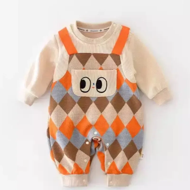 Детский комбинезон для малышей, весенний, новый, с цветными блоками, в клетку, вязаный, для новорожденных, верхняя одежда для мальчиков и девочек
Детский комбинезон для малышей, весенний, новый, с цветными блоками, в клетку, вязаный, для новорожденных, верхняя одежда для мальчиков и девочек