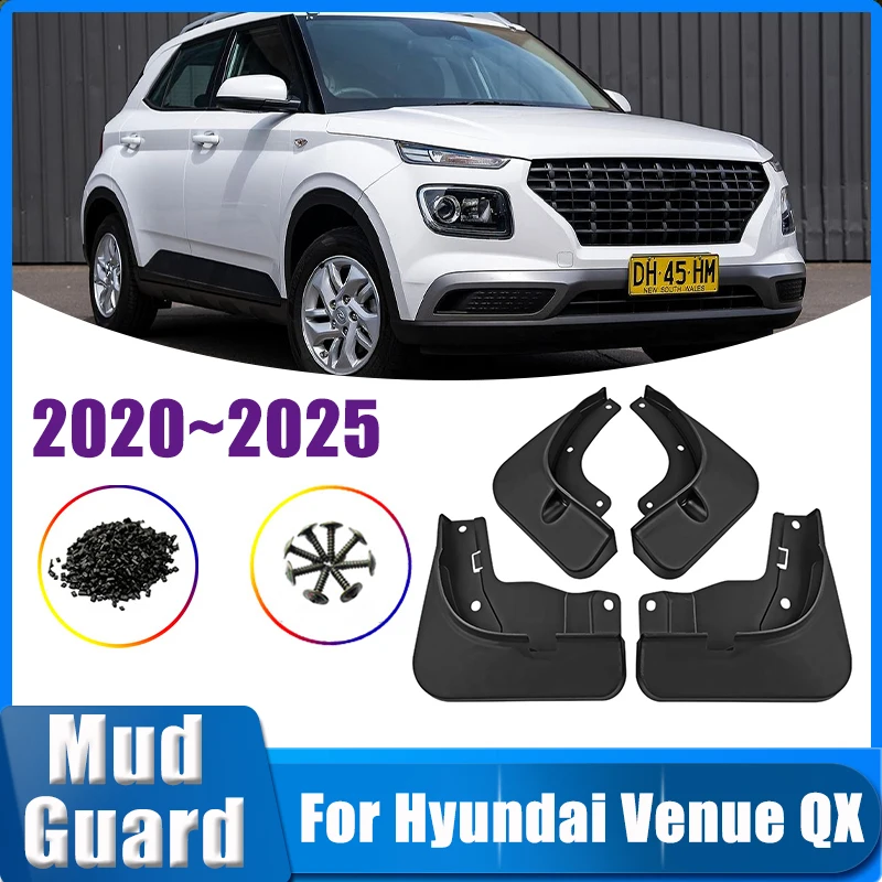 For Hyundai Venue QX 2020~2025 2024 2023 4 PCS Black Mud Front Mudguards Rear Muds Guard Wheels Flaps Fenders Auto Accessories
For Hyundai Venue QX 2020~2025 2024 2023 4 PCS Black Mud Front Mudguards Rear Muds Guard Wheels Flaps Fenders Auto Accessories