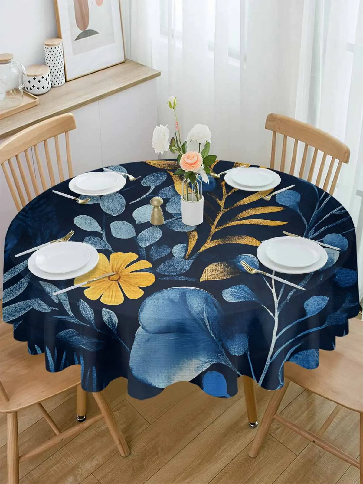 Retro Blue Plant Round Table Cloth Festival Dining Tablecloth Waterproof Table Cover for Wedding Party Decor
Retro Blue Plant Round Table Cloth Festival Dining Tablecloth Waterproof Table Cover for Wedding Party Decor