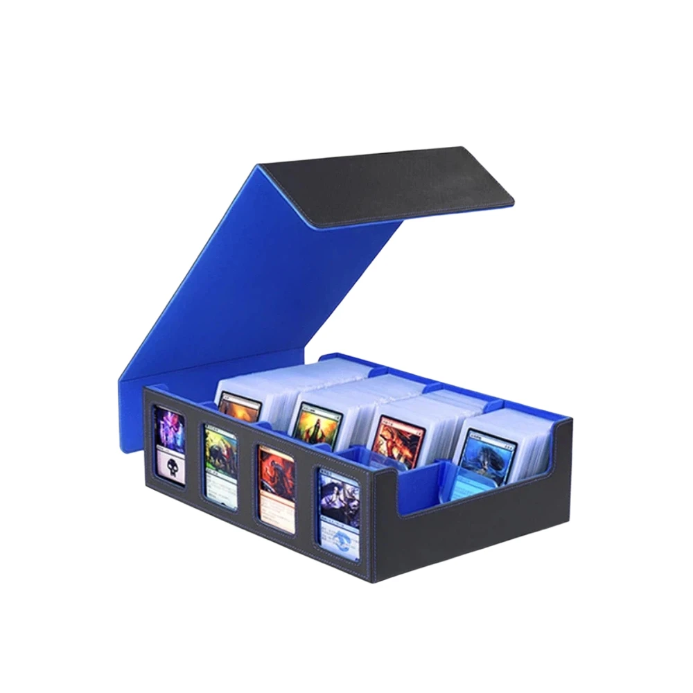 Large Capacity 4 Compartment Magnetic PU Card Storage Box with Display Windows Holds 3000+ TCG Trading Cards Deck Box
Large Capacity 4 Compartment Magnetic PU Card Storage Box with Display Windows Holds 3000+ TCG Trading Cards Deck Box