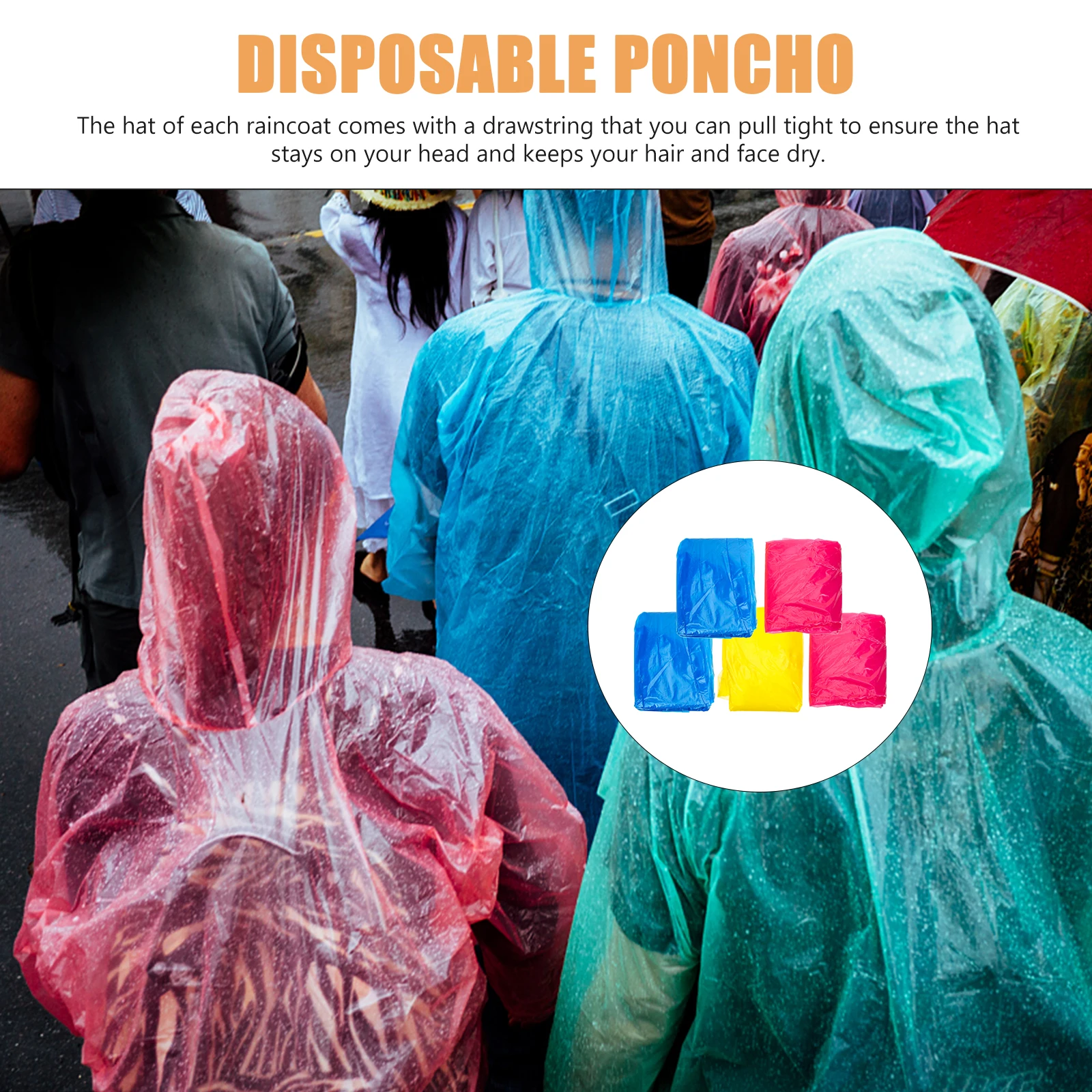 10pcs Rain Ponchos Adult Lightweight Ponchos Disposable Coats Hooded Waterproof Travel Activities PE Material
10pcs Rain Ponchos Adult Lightweight Ponchos Disposable Coats Hooded Waterproof Travel Activities PE Material