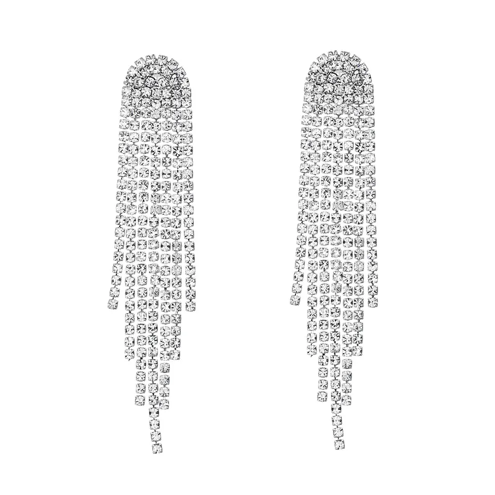 Rhinestone Tassel Earrings Dangle Pendant Elegant Drop Hanging for Women Formal Rhinestones
Rhinestone Tassel Earrings Dangle Pendant Elegant Drop Hanging for Women Formal Rhinestones