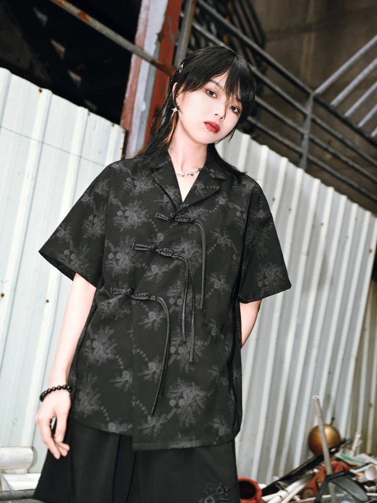 New Chinese Style Short Sleeve Zen Shirt Design Dark National Retro Knot Button Women
New Chinese Style Short Sleeve Zen Shirt Design Dark National Retro Knot Button Women