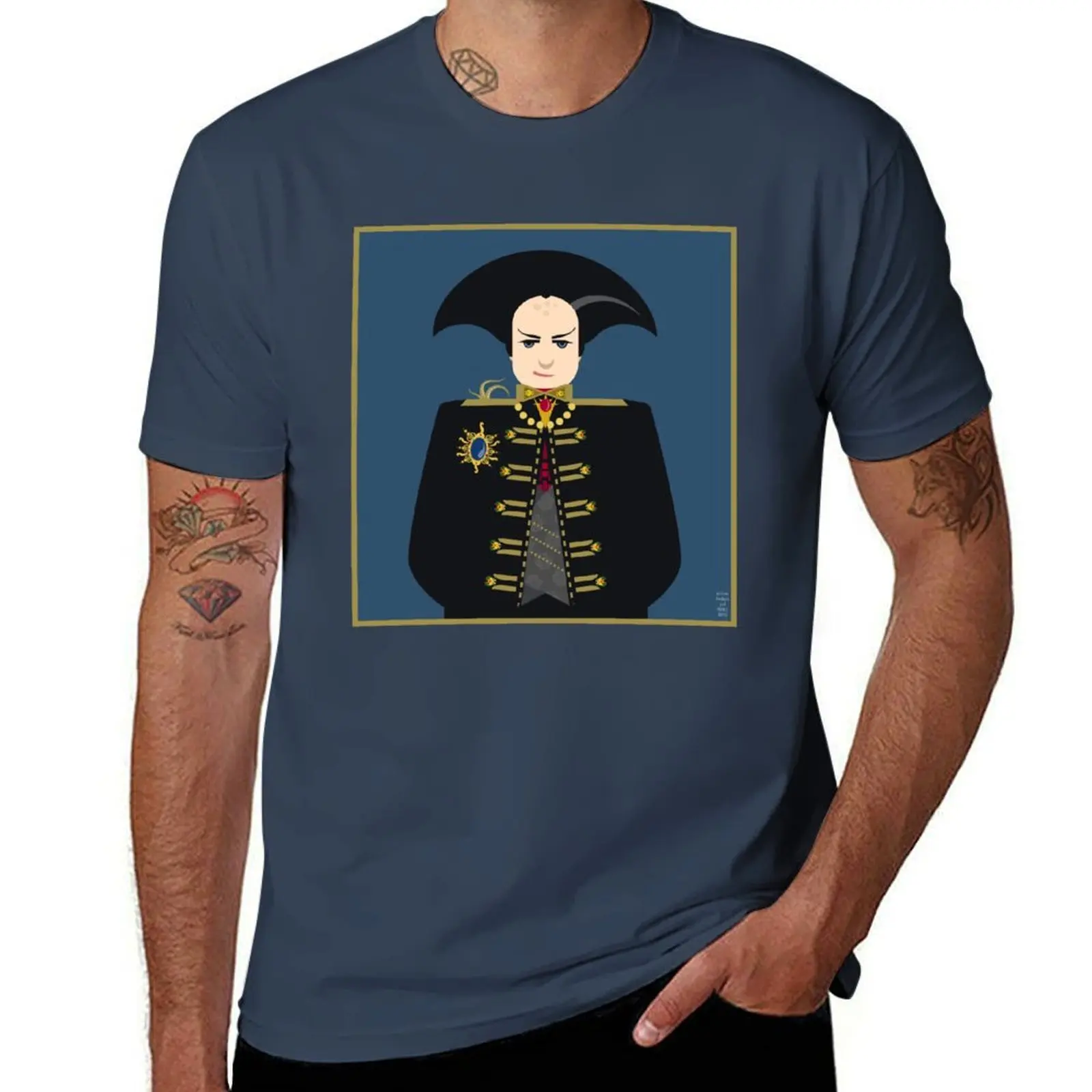 Babylon 5 Londo Mollari with Centauri Scarab and Keeper T-Shirt Casual Work Wear T-Shirt
Babylon 5 Londo Mollari with Centauri Scarab and Keeper T-Shirt Casual Work Wear T-Shirt