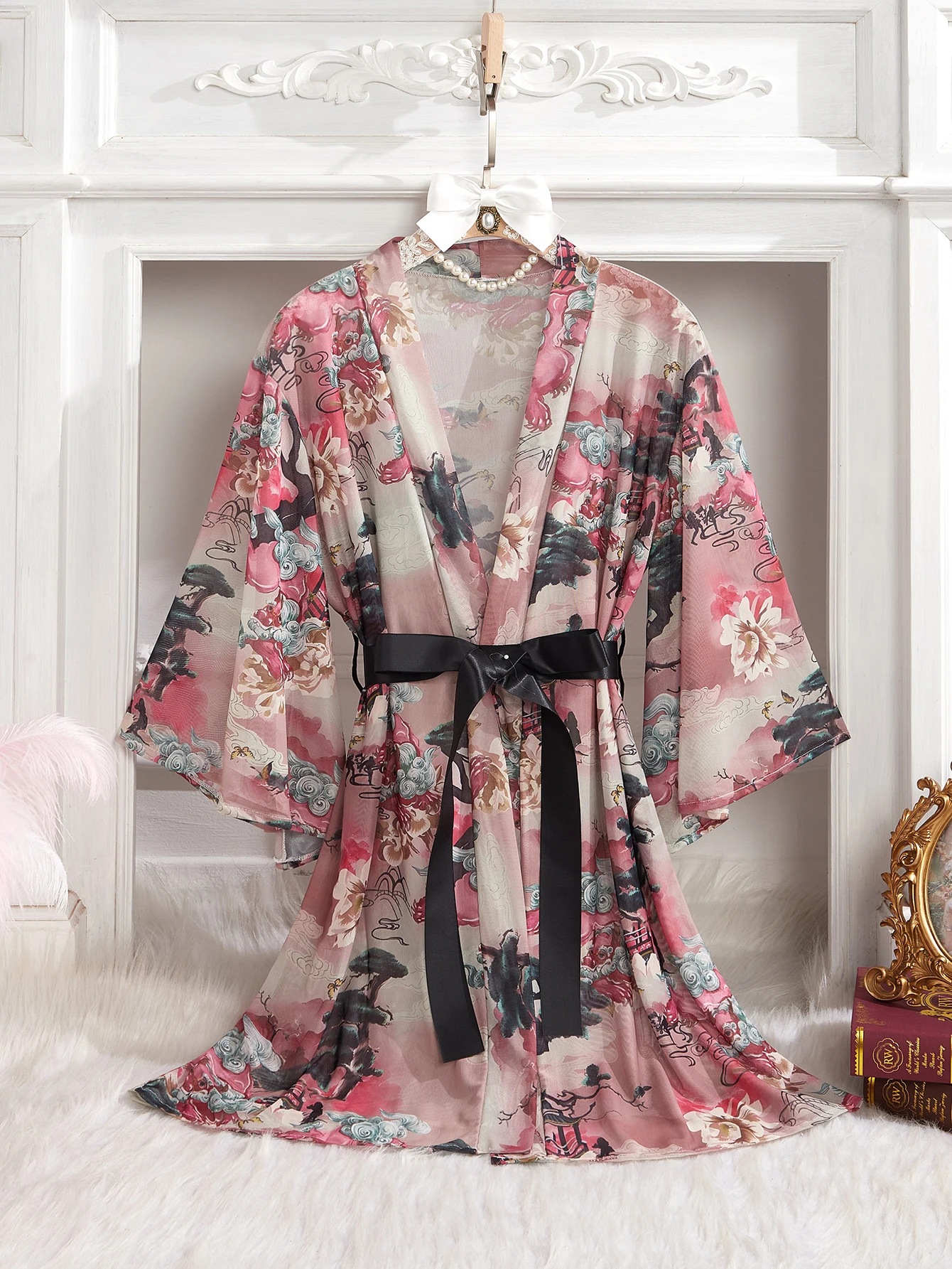 China Style Dragon Kimono Print Belt Bath Robe Long Sleeve Nightgown Sexy Nightwear Nesh Lingerie Women's Sleepwear
China Style Dragon Kimono Print Belt Bath Robe Long Sleeve Nightgown Sexy Nightwear Nesh Lingerie Women's Sleepwear