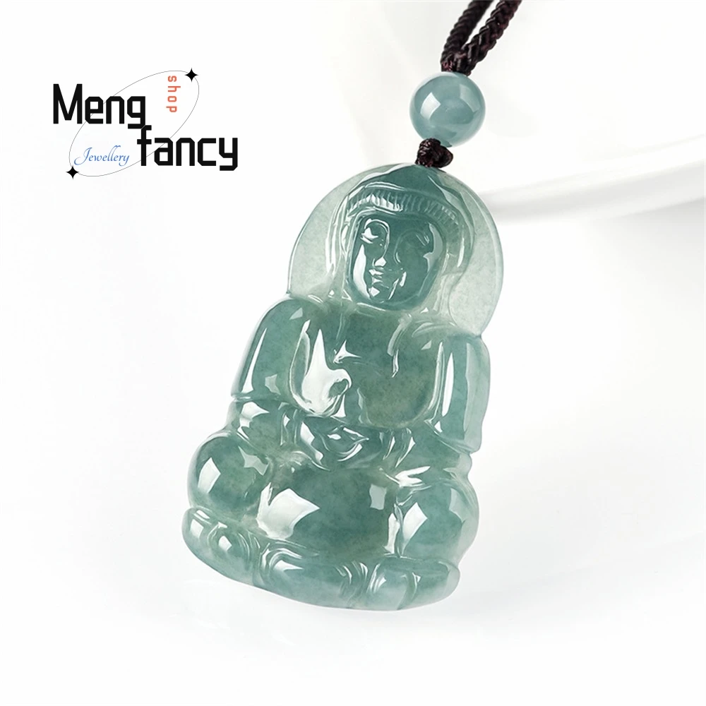 Genuine Natural A Goods Jade Blue Water Small Avalokitesvara Bodhisattva Pendant Ice Jade Pendant Men's And Women's Jade
Genuine Natural A Goods Jade Blue Water Small Avalokitesvara Bodhisattva Pendant Ice Jade Pendant Men's And Women's Jade