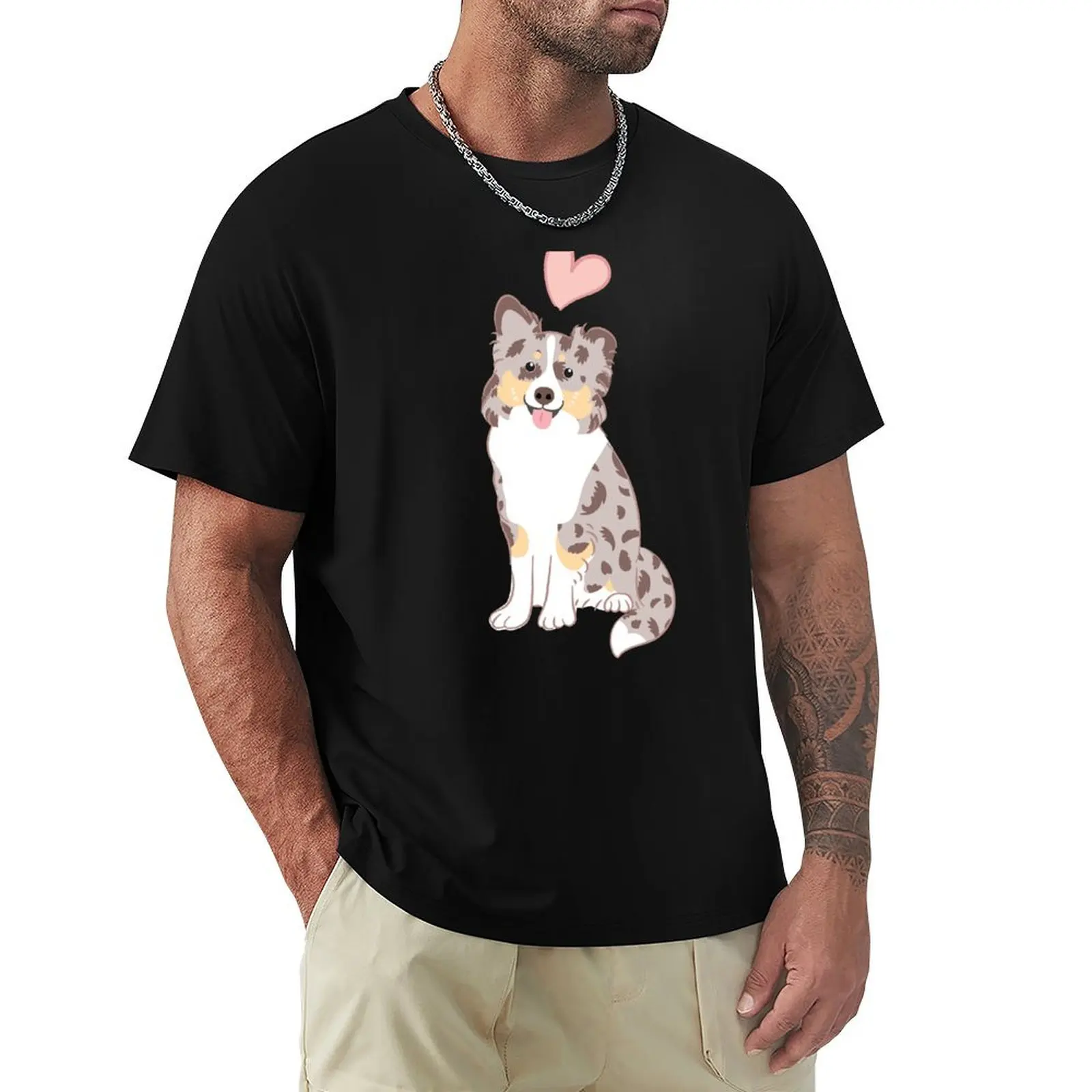 LOVE Red Merle Tricolor Border Collie T-Shirt Basic Solid Color Casual Tee Shirt
LOVE Red Merle Tricolor Border Collie T-Shirt Basic Solid Color Casual Tee Shirt