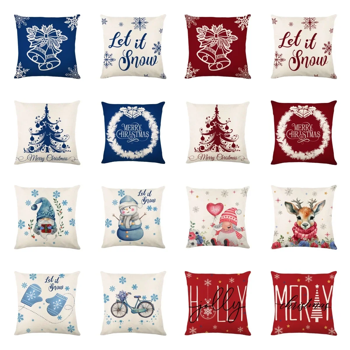 Christmas sofa pillow cover, red blue cushion, Nordic New Year pillowcase, holiday decoration sofa, living room backrest
Christmas sofa pillow cover, red blue cushion, Nordic New Year pillowcase, holiday decoration sofa, living room backrest