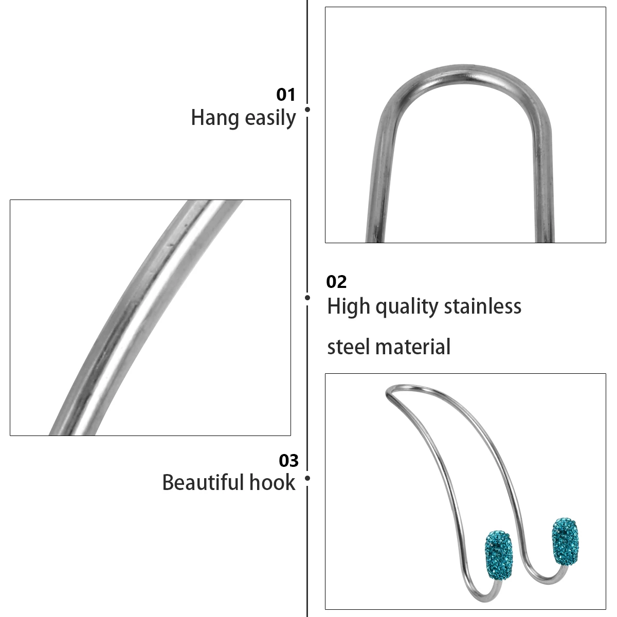 1 Pair Stainless Steel Seat Hooks Heavy Duty 20Kg Foldable Car Headrest Hook Organizer Back Seat Storage Car
1 Pair Stainless Steel Seat Hooks Heavy Duty 20Kg Foldable Car Headrest Hook Organizer Back Seat Storage Car