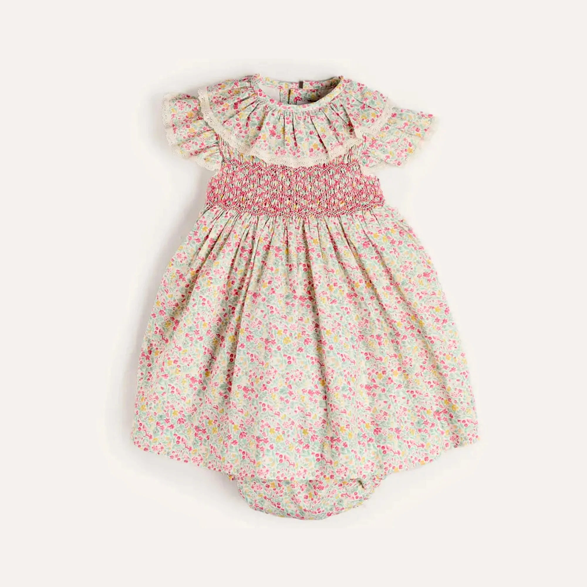 Summer Floral Hand Smocked Ruffles Design Collar Baby Girl 2 Piece Set Vintage Newborn Cute Clothing For Birthday Party
Summer Floral Hand Smocked Ruffles Design Collar Baby Girl 2 Piece Set Vintage Newborn Cute Clothing For Birthday Party
