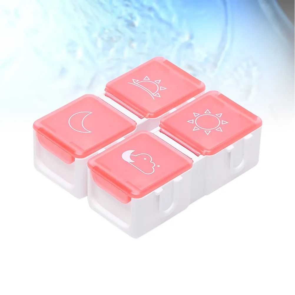 1Pcs Portable 4-Compartment Pill Organizer with Snap-Latch Seals High Dividers and Transparent Color-Coded Lids for Daily
1Pcs Portable 4-Compartment Pill Organizer with Snap-Latch Seals High Dividers and Transparent Color-Coded Lids for Daily