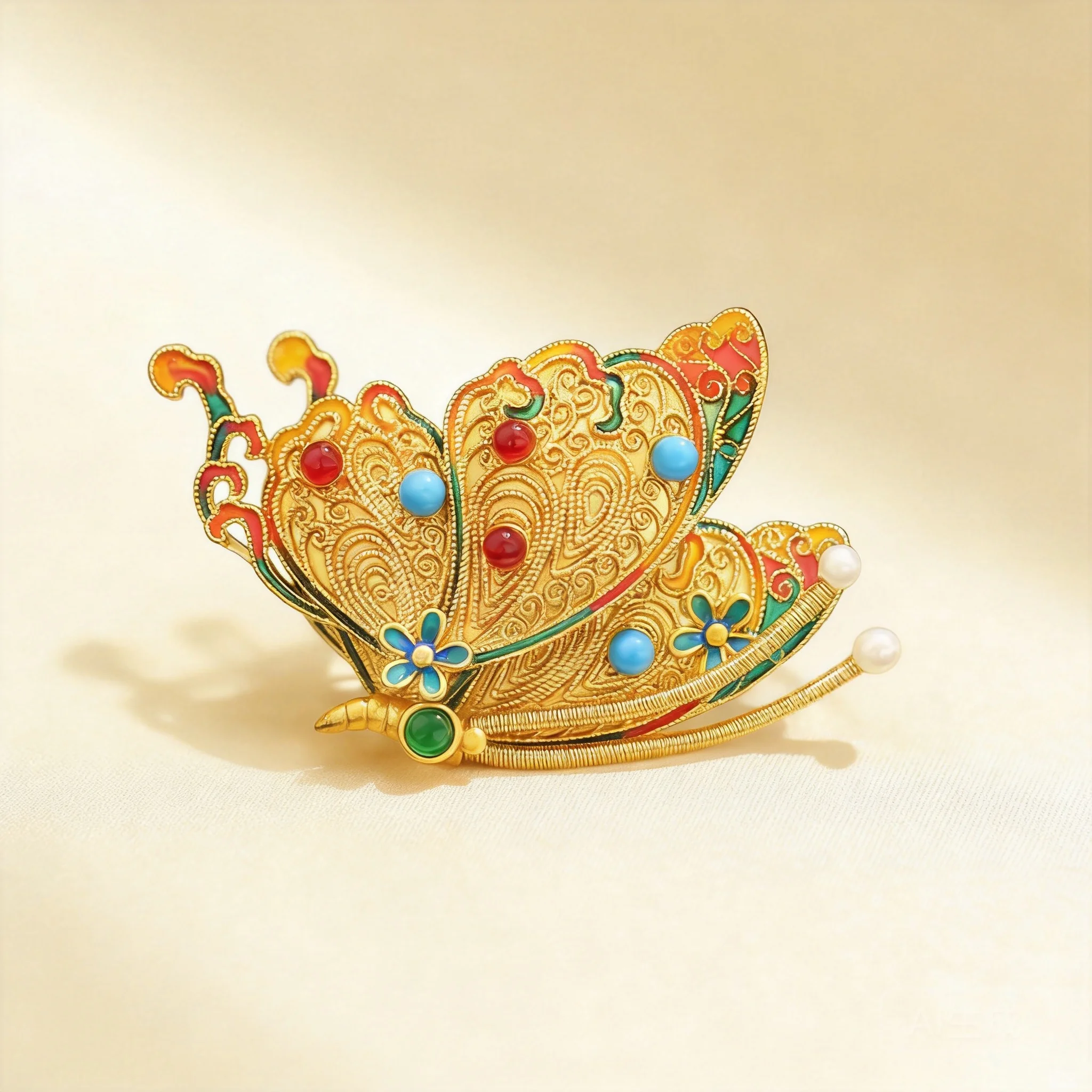 Traditional Chinese Style Lucky Enamel Butterfly Brooch Vintage Gold Plated Filigree Good Fortune Brooch For Women Elegant Anti
Traditional Chinese Style Lucky Enamel Butterfly Brooch Vintage Gold Plated Filigree Good Fortune Brooch For Women Elegant Anti