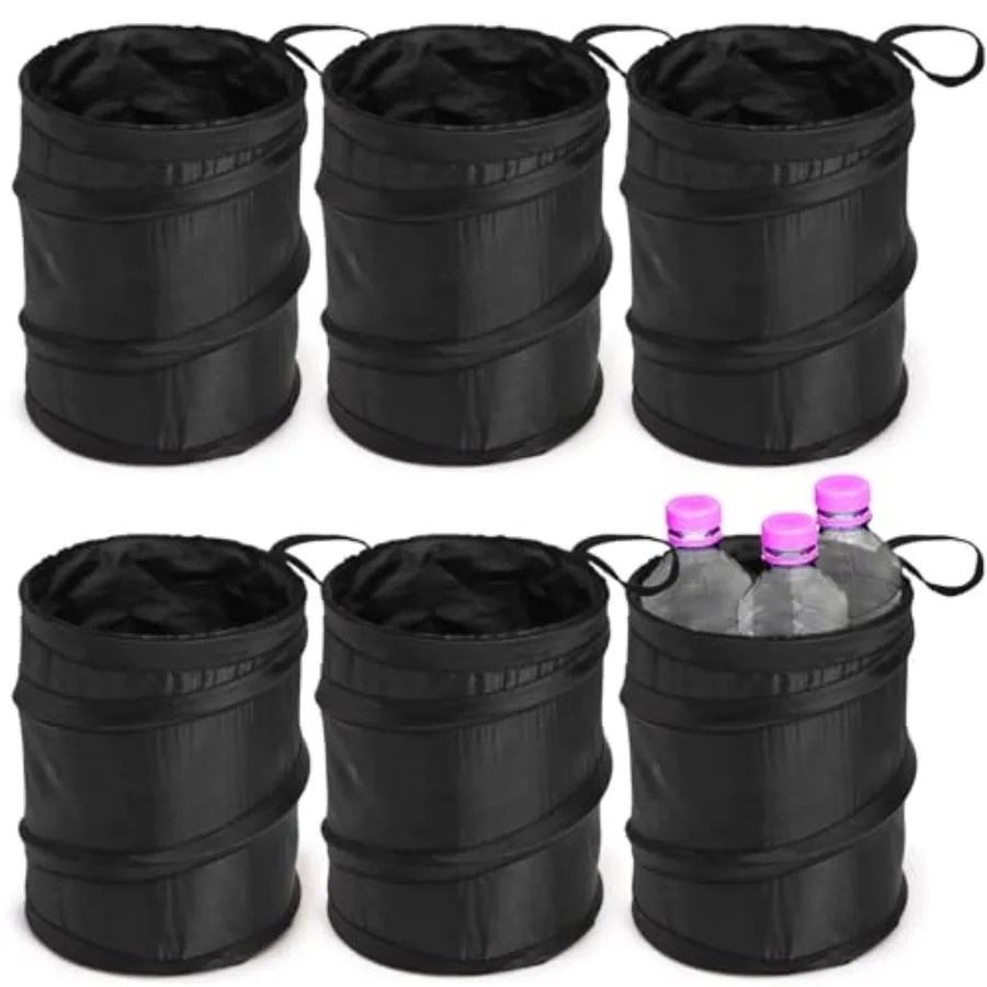 6 Pack Car Trash Can, Collapsible Pop-up Car Garbage Can, Waterproof Small Trash Bag Portable Rubbish Bin for Automotive
6 Pack Car Trash Can, Collapsible Pop-up Car Garbage Can, Waterproof Small Trash Bag Portable Rubbish Bin for Automotive