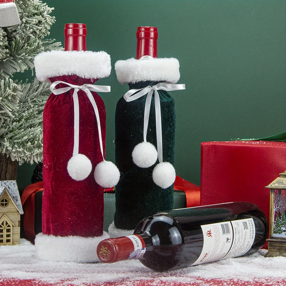 2pcs Reusable Christmas Red Wine Gift Bags, Holiday Wine Bulk Packaging, Suitable for Christmas, Thanksgiving, Holidays, Parties
2pcs Reusable Christmas Red Wine Gift Bags, Holiday Wine Bulk Packaging, Suitable for Christmas, Thanksgiving, Holidays, Parties
