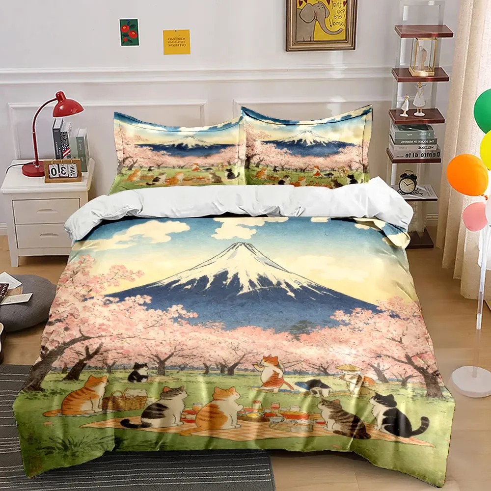 Cherry Blossom Picnic Set Soft Comfortable Duvet Cover Bedding Set Included 1*Duvet Cover & 2*Pillowcases, gift
Cherry Blossom Picnic Set Soft Comfortable Duvet Cover Bedding Set Included 1*Duvet Cover & 2*Pillowcases, gift