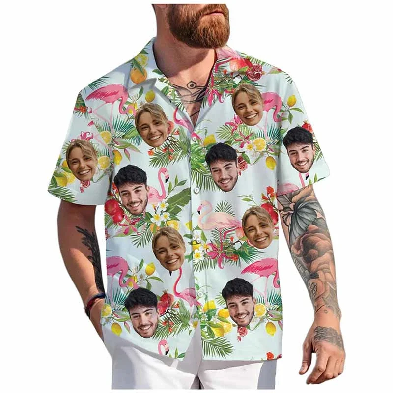 Custom Face Hawaiian Shirt Unisex Funny Personalized 3D Printed Button Shirts 2025 Beach Short Sleeves Lapel Shirts DIY Blouses
Custom Face Hawaiian Shirt Unisex Funny Personalized 3D Printed Button Shirts 2025 Beach Short Sleeves Lapel Shirts DIY Blouses