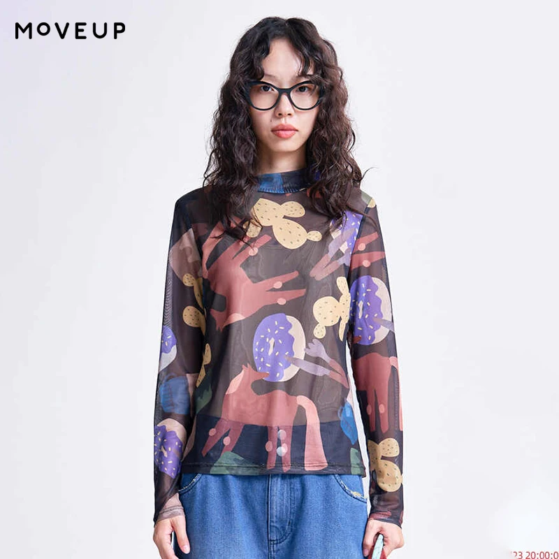 MOVEUP Long-Sleeve T-Shirt 2026 Spring New Stand Collar Printed Lightweight Mesh Base Slim Fit Short Women's Top 3ELC10553
MOVEUP Long-Sleeve T-Shirt 2026 Spring New Stand Collar Printed Lightweight Mesh Base Slim Fit Short Women's Top 3ELC10553